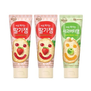 복음자리 바로 짜먹는 딸기잼 200g +사과버터잼 100g (3개), 1개