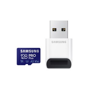 삼성전자 마이크로SD카드 PRO PLUS 128GB MB-MD128KBWW 카드리더기 포함