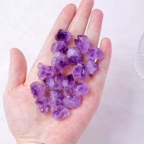 천연 보라색 석영 크리스탈 스톤 자수정 꽃 거친 Wicca용 원석 50 g/bag, 01 amethyst