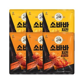 고메 소바바 치킨 소이허니 순살 375g x3개+양념 순살 375g x3개, 없음, 3개