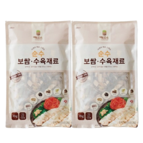 순수 보쌈 수육재료, 2개, 70g