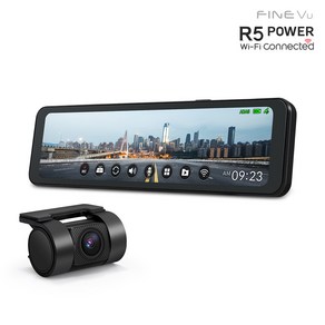 [본사정품][실내형]파인뷰 R5 POWER Wi-Fi 룸미러 블랙박스 실내형 2채널 Q/F 26cm 대화면 극초고화질 블랙박스, 32GB, 자가설치, Wi-Fi 동글 추가 구매 O