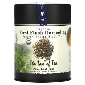 The Tao of Tea 유기농 향기 인도 블랙 티 퍼스트 플러시 다즐링 3.5 oz (100 g) 1팩, 1개, 500ml, 1개