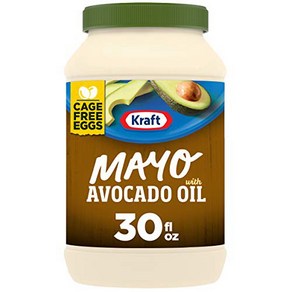 Kaft Mayo with Avocado Oil Reduced Fat Mayonnaise 아보카도 오일 저지방 마요네즈를 곁들인 크래프트 마요네즈 - 케토 및 저탄수화물 라이프스, 1개