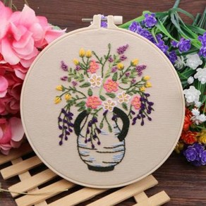 프랑스자수 DIY 패키지, [프랑스자수] 30 꽃내음 20.5cm, 1세트