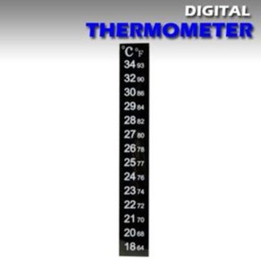 스티커 온도계 [일자 심플형] / 수족관 어항 수조 열대어 관상어 구피 수온계 온도조절 히터 물고기, 1개