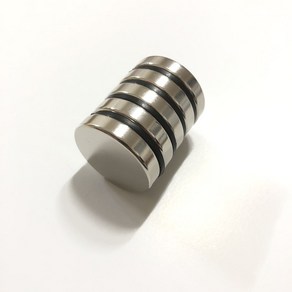 [제이스마그네트] D25x5T 네오디움 원형자석, 5P세트 25mmx5mm