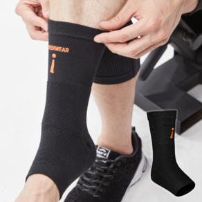 [인포벨]인크레디웨어 발목 압박밴드 의료기기 INCREDIWEAR ANKLE SLEEVE 블랙, 1개