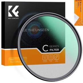 K&F Concept 67mm NANO-C 블랙 미스트 디퓨전 (1/4) 필터 (렌즈크리너융) AGC Glass Black Mist Filter + Cloth