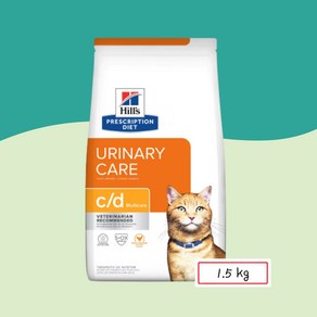 힐스 프리스크립션 다이어트 c/d 멀티케어 고양이 처방사료 cd c/d 유리너리 1.5kg, 1개, 닭