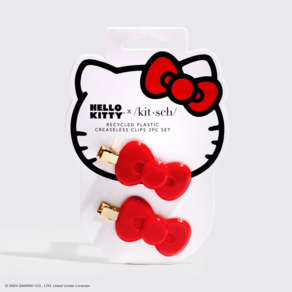 헬로키티 X 키치 콜라보 자국 안남는 머리핀 세트 Hello Kitty x Kitsch