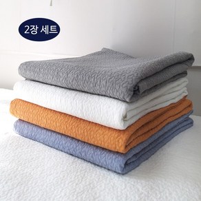 [2장세트]룸마이룸 피넛 순면 피그먼트 이불 겸 패드 Q 150x200cm, 상세설명 참조