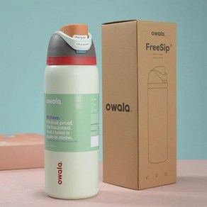 Owala 스테인레스 스틸 진공 단열 스포츠 물병, 30Oz, WHITE