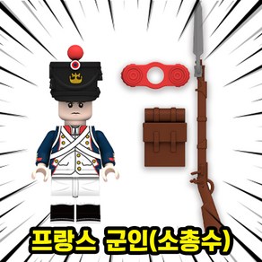 [큐브월드] 서양제국군인(영국/프랑스/스코틀랜드) 호환블록 브릭미니피규어 8종 밀리터리 아미 시리즈, 1개