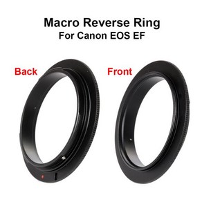 Maco Revese Fo Canon EOS EF mount Adapte Ring fo 49/ 52 /55 /58 /62 /67 /72 /77mm lens, 02 52mm, 1개