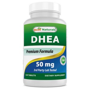 베스트 네츄럴스 DHEA 50 MG 120 정 - 남성 여성용 균형 잡힌 호르몬 수치 지원 - 건강한 노화 촉진 - 미국 제조, 120정, 1개