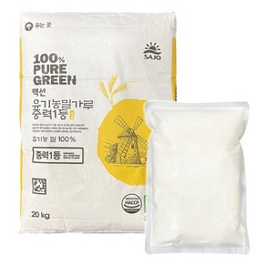 0298. [소분제품] 맥선 유기농 중력밀가루 - 1kg, 1개