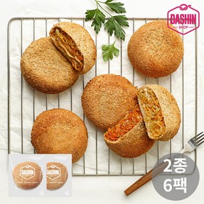 [다신샵] 통밀당 당근라페 비건 고로케 2종 혼합세트(오리지널+매콤), 80g, 6개