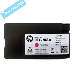 HP 오피스젯프로 9010 복합기 정품잉크 HP9012 HP9013 HP9014 HP9015 HP9018 HP9010 e프린터 HP965/964/963/962 정품 번 셋업카트리지, 1개, 8. 963 빨강잉크