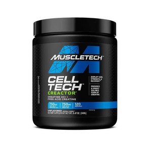 Muscle Tech 크레아틴 파우더 언플레이버 120회 분 157177, 무향, 1개, 240g