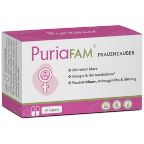 PSEntepises <독일> PuiaFAM® Women's Magic 레드 마카 여성용 아슈와간다 패션 플라워 호르몬 밸런스 보충제 60알, 1개, 60정