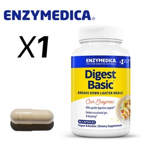 Enzymedica 엔자이메디카 다이제스트 베이직 소화 효소 180정 캡슐