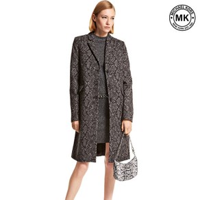 마이클코어스 메탈릭 스네이크 자카드 울 코트 Metallic Snake Jacquard Coat