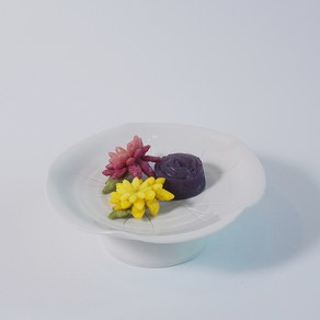 백자 굽 다식기 다식접시, 1개