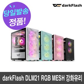 다크플래쉬 DLM21 RGB MESH 강화유리 블랙, 1개