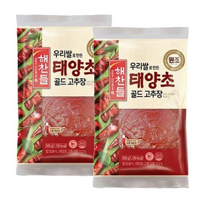 (상온)해찬들 우리쌀태양초골드고추장500g(봉)x2개, 2개, 500g