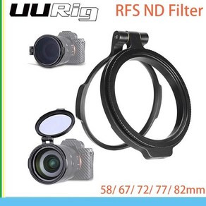 UURig RFS ND 필터 급속 시스템 DSLR 카메라 액세서리 58mm 67mm 렌즈 어댑터 플립용 퀵 스위치 브래킷, 02 62 mm, 1개