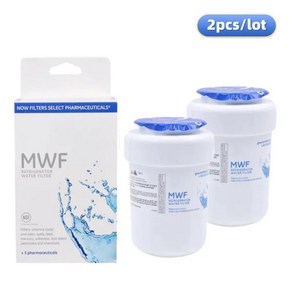 활성탄 GE MWF 냉장고 워터 필터 교체 MWFP MWFA GWF HDX FMG-1 WFC1201 GSE25GSHECSS PC75009, 02 2PCS, 2개