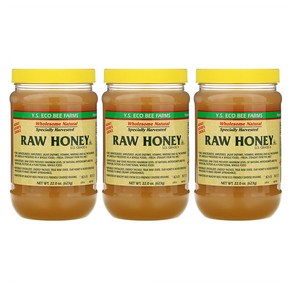 YS Eco Bee Fams Raw Honey 와이에스 에코 비 팜 로우 허니 벌꿀 623g 3팩, 3개