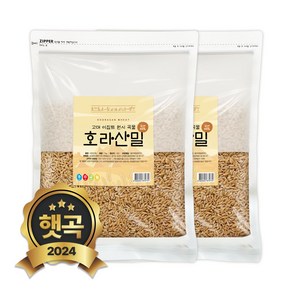 현대농산 국산 호라산밀 2kg (1kgx2봉) 고대곡물 이집트쌀, 2개