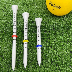 [최부장골프] 눈금 높이 조절 나무 롱티 골프티 티꽃이 티샷69mm, 83mm-50개