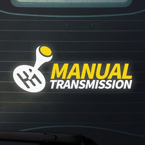 트웬티팩토리 투톤 수동차량스티커 MANUAL TRANSMISSION, 01-투톤 TRANSMISSION 가로형 5단, 반사지, 1개