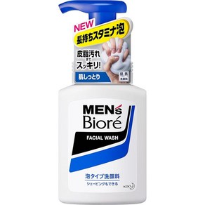 kao 카오 MENs Bioe 맨즈 비오레 거품 타입 세안 [150ml] 면도용거품가능 [남성용 세안제], 1개, 150ml