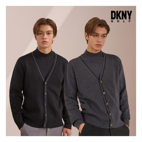 [DKNY GOLF] 남성 울 혼방 가디건+모크넥 니트 2종 세트