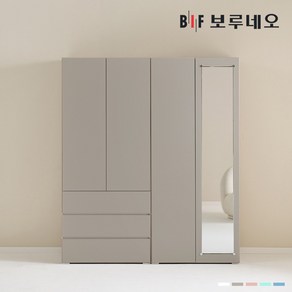 보루네오 비컴 1600 N세트 장롱 장농 이불장 미니 아이 작은방 원룸 슬림 5자 6자, 그레이 BC067