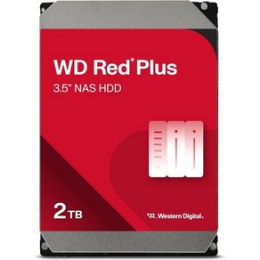 Westen Digital 8TB WD Red Plus NAS 내장 하드 드라이브 HDD 5640RPM SATA 6Gb s CMR 256MB Cache 3.5 WD80EFPX, 2TB_Red Plus