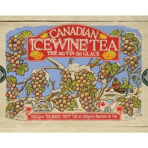 캐나다 아이스와인티백 The Metopolitan Tea Canadian Ice Wine Tea in Wood Box - 100 Tea Bags, 1개, 100개입, 2g