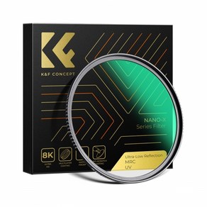 K&F CONCEPT NANO-X Ulta-Low Reflection 초저반사 UV 필터 8K AGC Glass 55mm