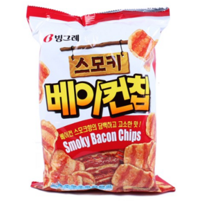 빙그레 스모키 베이컨칩 70g x 10개 / 스낵 과자 간식