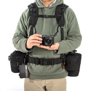 카메라 조끼 촬영 어깨줄 숄더 스트랩 촬영용 DSLR 하네스 벨트 출사 장비 허리 거치대, 1개, 01.더블 숄더 스트랩