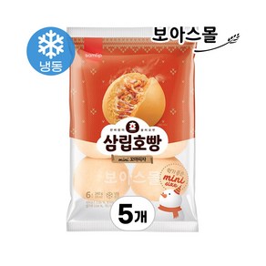 [보아스몰] 삼립 냉동 꼬마호빵 피자 6입, 240g, 5개