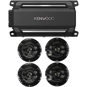 Kenwood KENWOOD KAC-M5024BT 4채널 600W 자동차 증폭기 해양 ATV 파워스포츠 애플리케이션 블루투스 스트림 플러스 2X 켄우드 KFC-1653MRB 16.