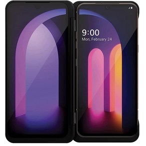 UrbanX LG V60 ThinQ 5G용 듀얼 스크린 케이스 블랙 LMV605N 커버 케이스 번들 충전 어댑터 없음