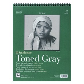 스트라스모아 S4 Toned Gray 패드 스프링 스케치북 28x35cm 24매 (GI412111)