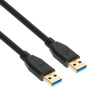 컴퓨터 데이터 USB3.0 AM-AM 케이블 0.5m (블랙) 넷매이트NM-UA305BKZ, 1개