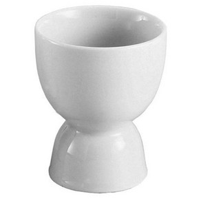 Hic 400220 Double Egg Cup Pocelain 3-1/4